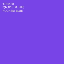 #7844E8 - Fuchsia Blue Color Image